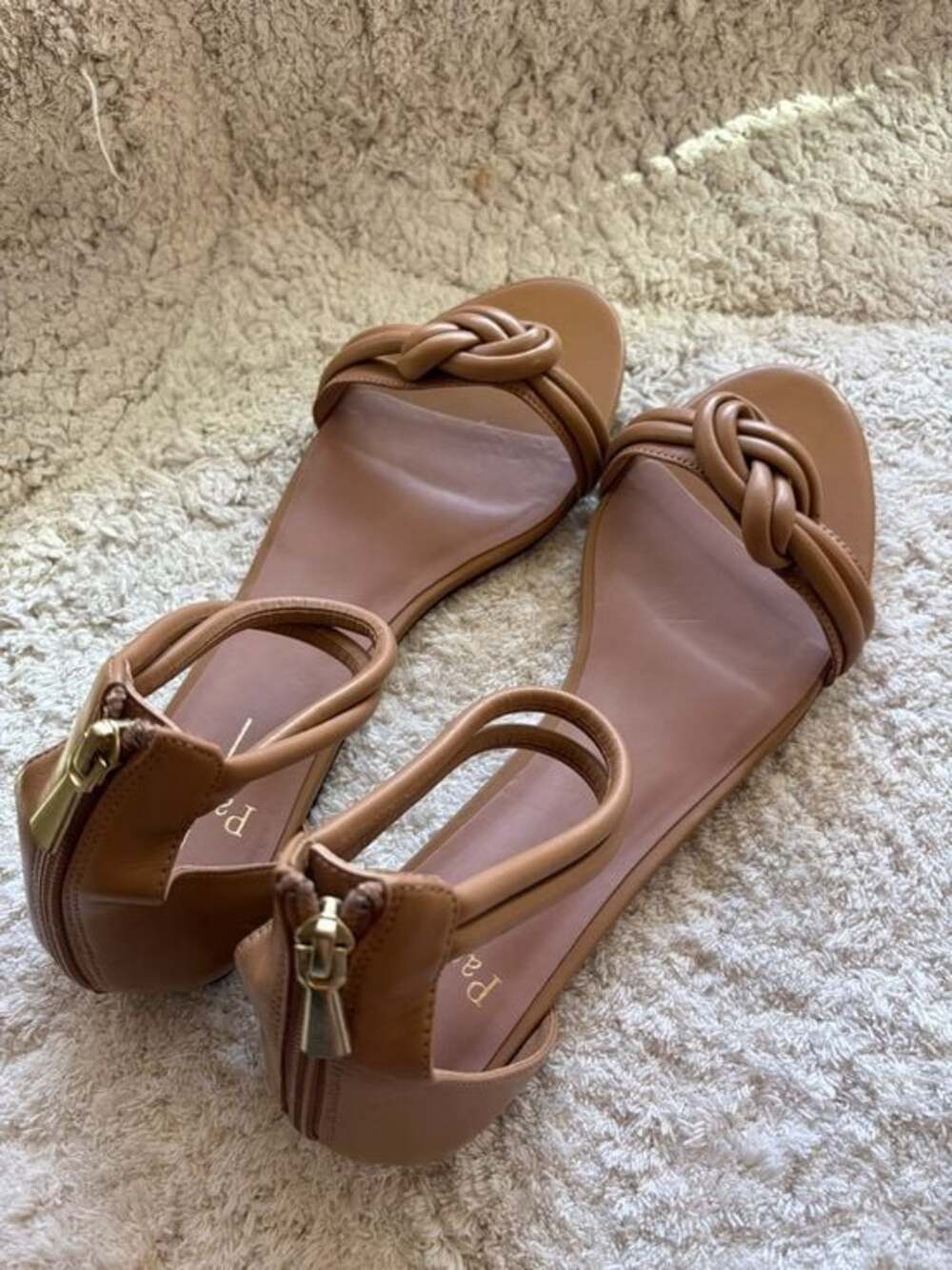 Paolo Tan Knotted Double-Ankle Strap Sandal - Picture 6 of 6